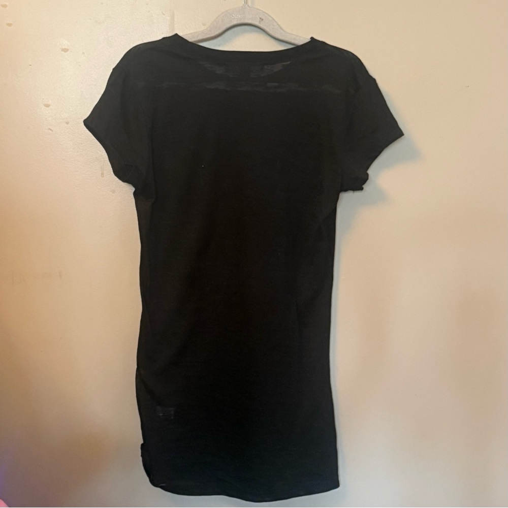 SWS Black Baby Girl T Shirt Medium Y2K Rhinestone - Picture 3 of 4